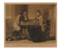 Victorian Couple Playing Chess by Frank Stone (engraving) at the British Museum