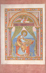 Evangelist portrait (Matthew), folio 20 verso