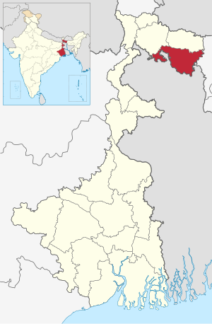Location of Cooch Behar in West Bengal