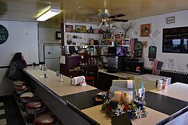 A lunch counter in Low Pass, Oregon