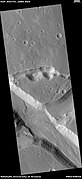 Troughs showing layers and dark slope streaks, as seen by HiRISE under HiWish program