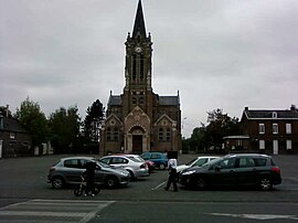 The church square in Escautpont