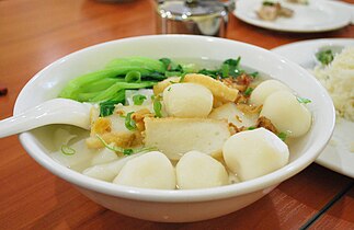 Hakka fish ball rice noodle soup