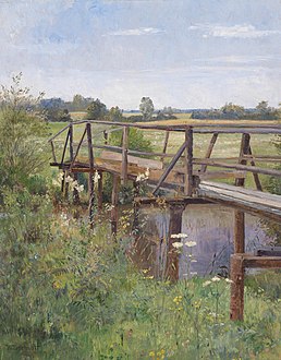 Summer Landscape with Bridge