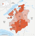 Bezirke des Kantons Freiburg bis 2021