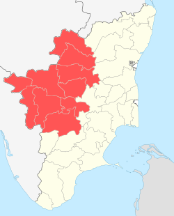 Location of Kongu Nadu