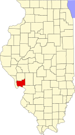 Location of Jersey County within Illinois