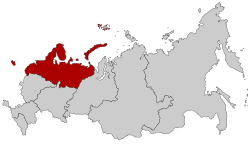 Location of the Northwestern Federal District