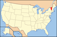 Location of Vermont with the US