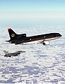 Royal Jordanian 1 is escorted on 4 February 1999 by an F-16 of the Minnesota Air National Guard during King Hussein's return to Jordan. He died 3 days later.