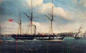 A painting of the SS Royal William, 1834