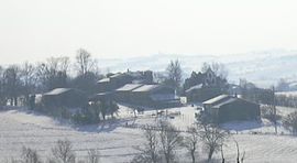 A general view of Saint-Germier in the snow