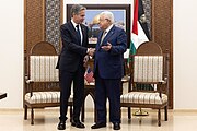 Secretary Blinken with Palestinian Authority President Mahmoud Abbas in Ramallah, February 2024