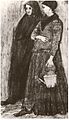 Two women strolling (pregnant Sien and her mother), pencil, first half of 1882, Private collection, Netherlands (F988a, JH148)