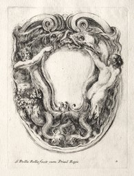 Design of a Baroque cartouche, by Stefano della Bella, 1647, etching on paper, Cleveland Museum of Art, Cleveland, US