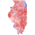 2018 Illinois gubernatorial election results map by Township