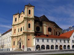 Trinitarian Church in Bratislava, now Slovakia