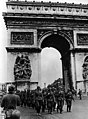 German troops marching by the Arc de Triomphe