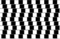 Café wall illusion: the parallel horizontal lines in this image appear sloped.