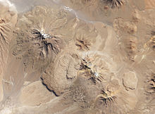 A photograph of the Chao lava dome and flows