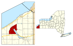 Location of Chautauqua in Chautauqua County, New York and New York