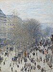 Boulevard des Capucines; by Claude Monet; 1873; oil on canvas; 80.5 x 60.2 cm; Nelson-Atkins Museum of Art (Kansas City, Missouri, US)[213]