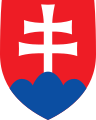 Coat of arms of Slovak Republic within Czech and Slovak Federative Republic (1990–1992)
