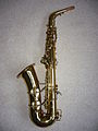 An alto saxophone