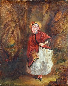 Dolly Varden, 1842. Dolly Varden is a character from Barnaby Rudge by Charles Dickens.