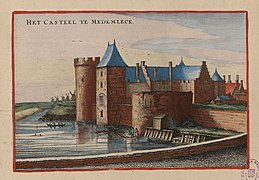 Medemblik Castle on a drawing by Johannes Blaeu