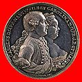 Karl Christian und Karoline von Oranien-Nassau-Dietz auf einer Medaille