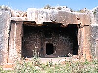 Rock-cut tomb at Khirbet Kurkush