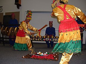 Two Maguindanaon dancers performing the Sagayan.