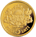 Obverse of the gold commemorative coin