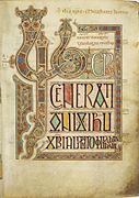 A page from Lindisfarne Gospels, c. 710