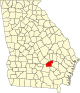 State map highlighting Jeff Davis County