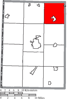Location of Harrison Township in Preble County