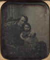 Josiah J. Hawes mit seiner Tochter Marion (ca. 1852)