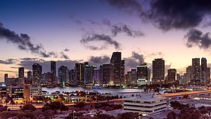 Downtown Miami skyline in 2019