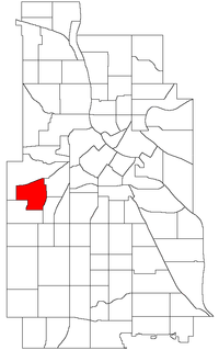 Location of Kenwood within the U.S. city of Minneapolis