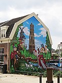 A decorated house in Utrecht, Netherlands