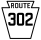Pennsylvania Route 302 marker