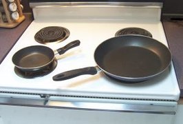 Large and small skillets