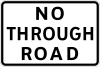 No through road