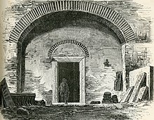 Interior picture of the catacomb of Saint Sebastian from 1894.