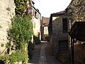 A little street that connects the village of Beynac to the château above it