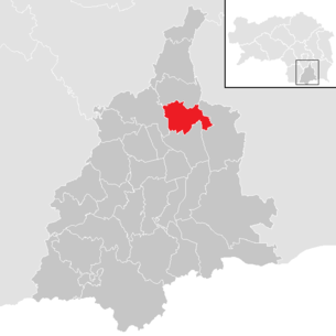 Lage der Gemeinde Sankt Georgen an der Stiefing im Bezirk Leibnitz (anklickbare Karte)