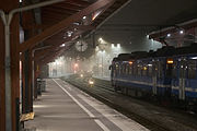 Platform 5 at night