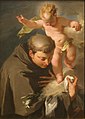 Giambattista Pittoni, 1730, The Vision of Saint Anthony of Padua, oil on Canvas, 35 1/2 in. x 23 1/4 in.