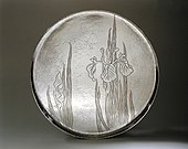 Silver plate with iris motif, by Tiffany & Company (1879)